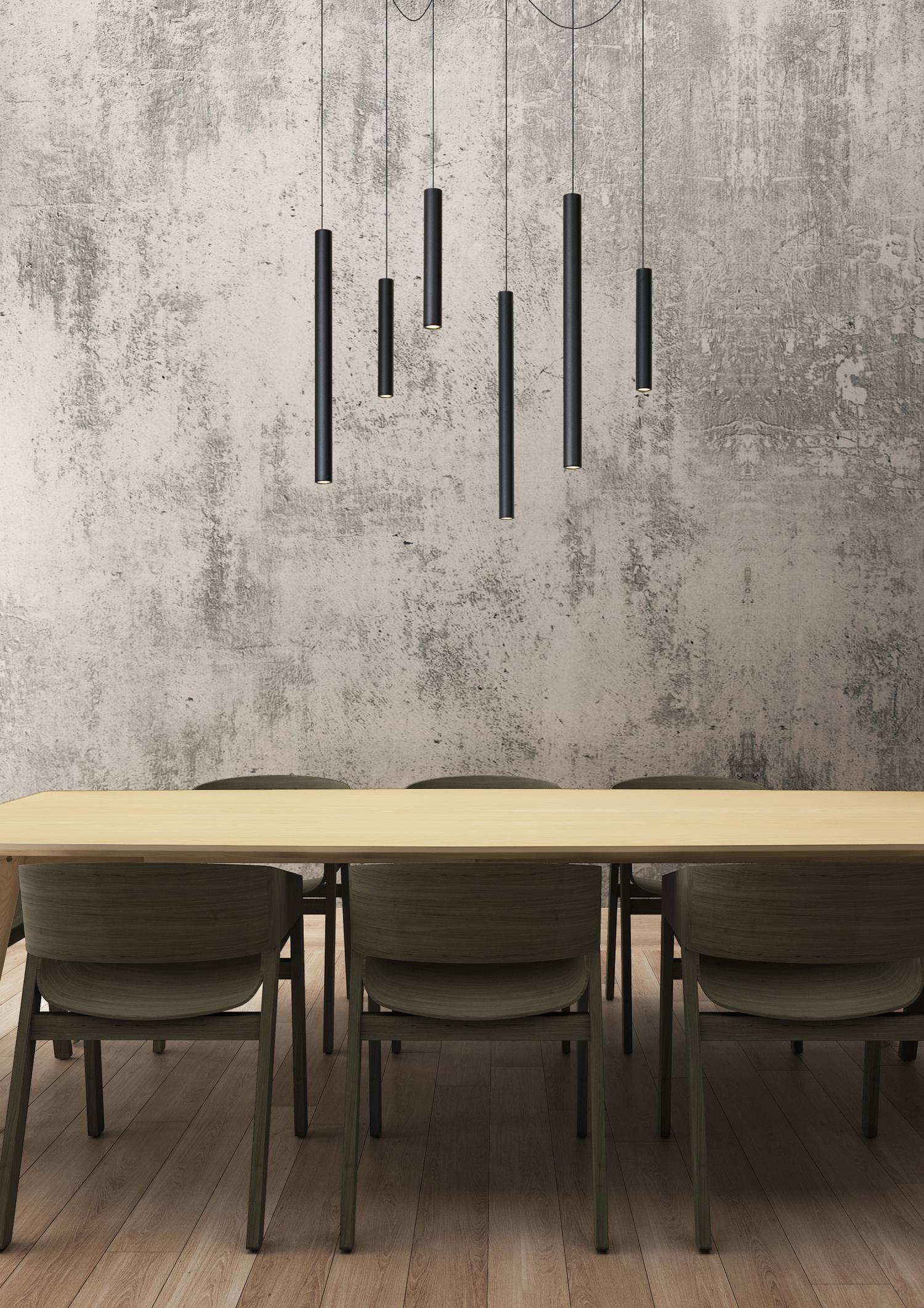 LORENZ - Pendant light - Ø 120 cm - LED Dimmable - 6x4W 3000K - Black