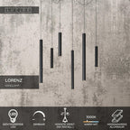 LORENZ - Pendant light - Ø 120 cm - LED Dimmable - 6x4W 3000K - Black