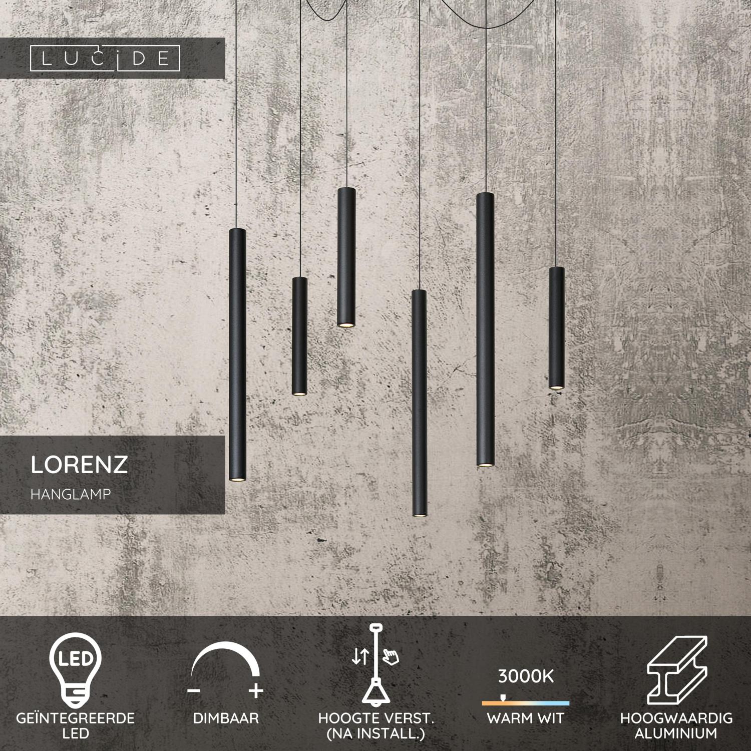LORENZ - Pendant light - Ø 120 cm - LED Dimmable - 6x4W 3000K - Black