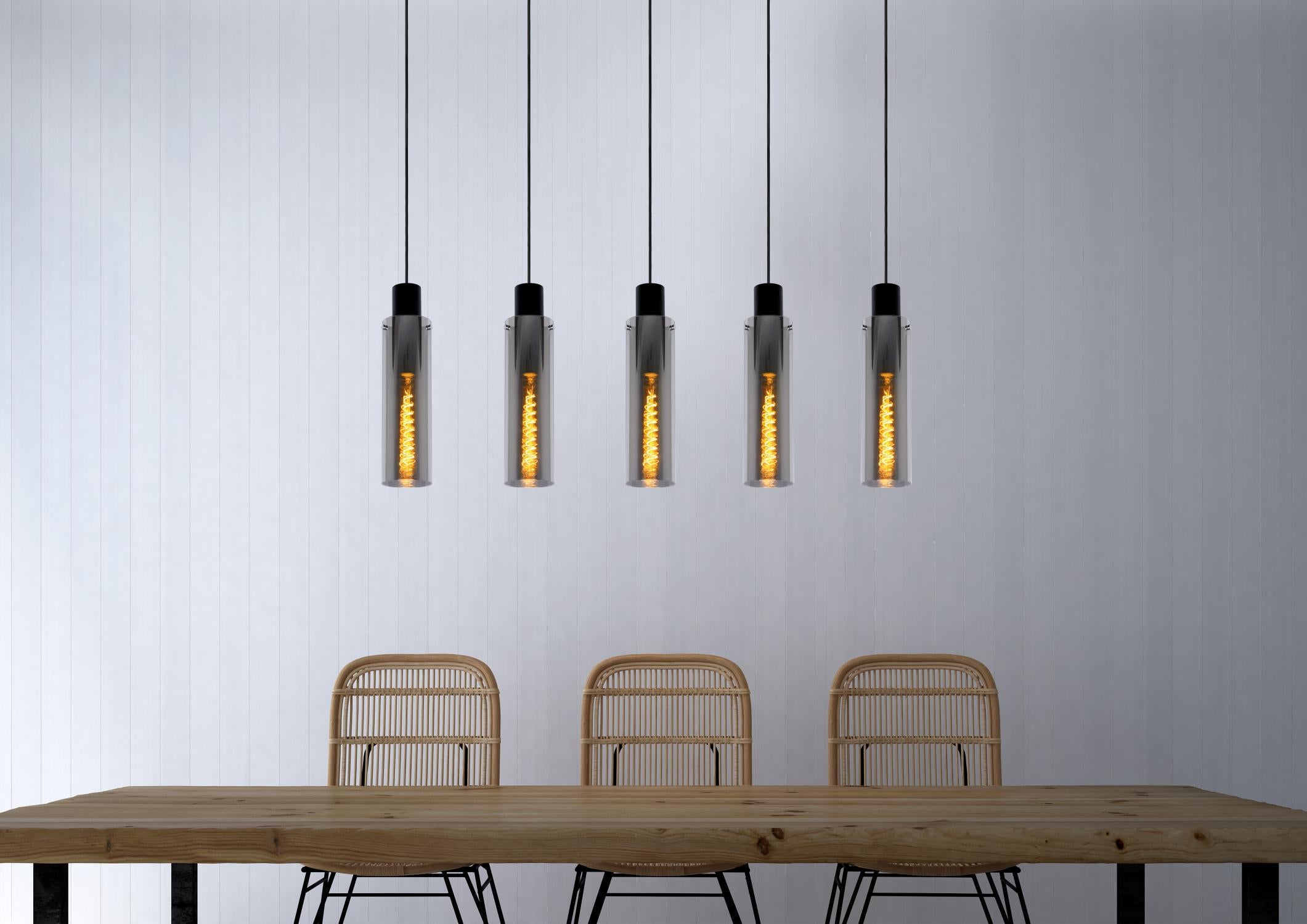 ORLANDO - Pendant light - 5xE27 - Smoke