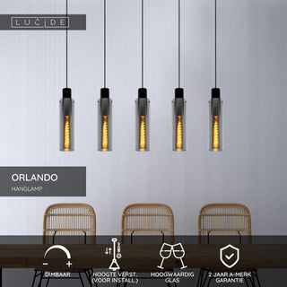 ORLANDO - Pendant light - 5xE27 - Smoke