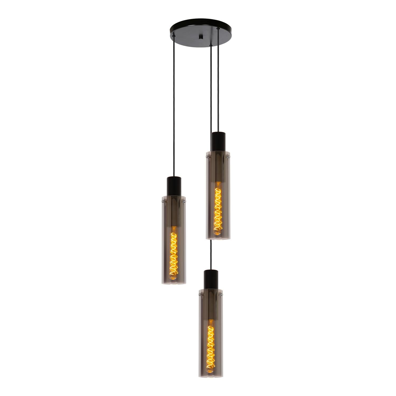 ORLANDO - Hanglamp - Ø 32 cm - 3xE27 - Fumé