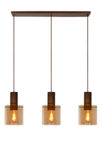 TOLEDO - Hanglamp - Ø 20 cm - 3xE27 - Amber