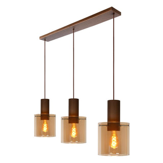TOLEDO - Hanglamp - Ø 20 cm - 3xE27 - Amber