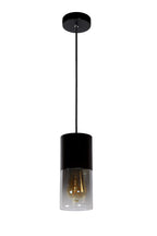 ZINO - Hanglamp - Ø 10 cm - 1xE27 - Fumé