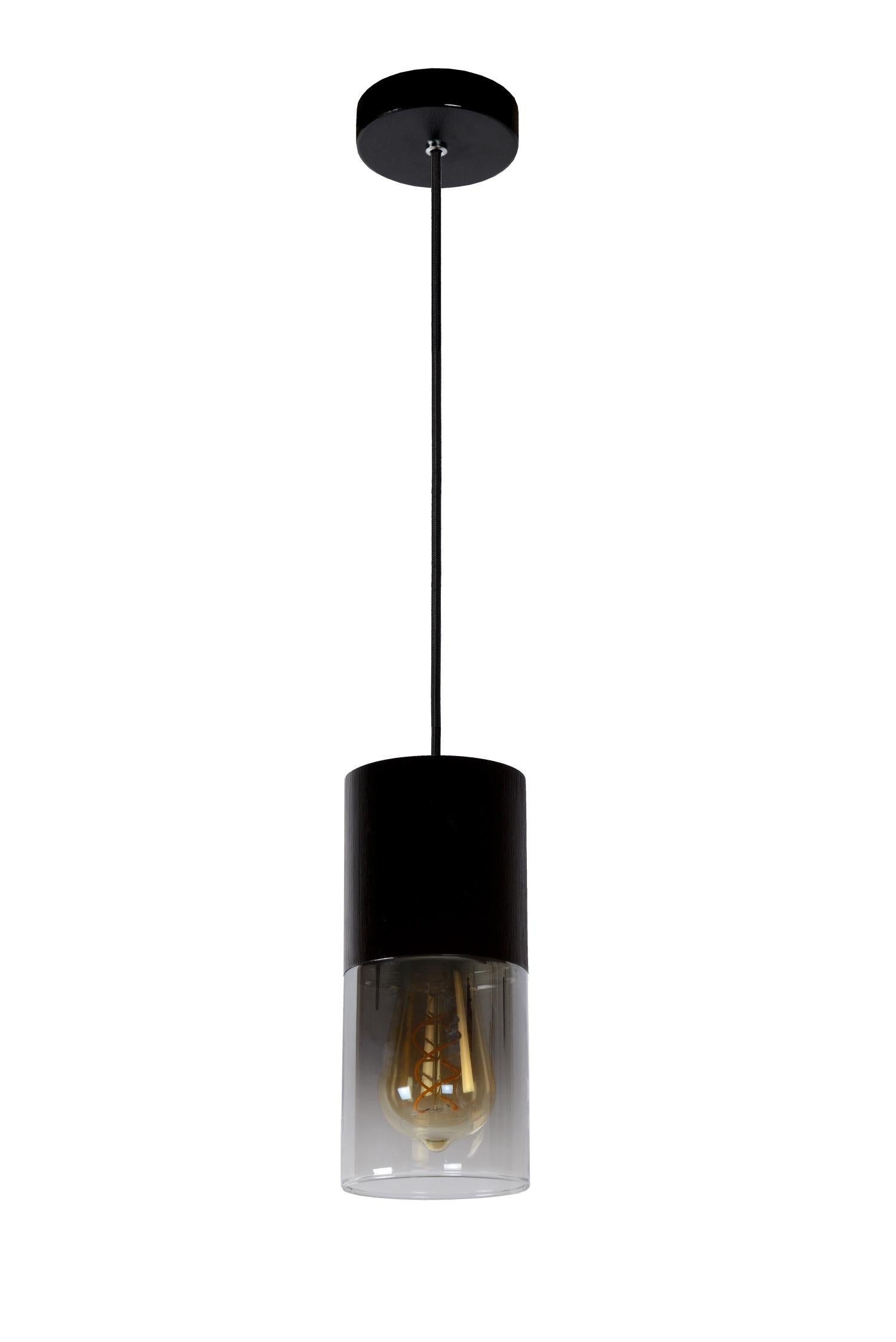 ZINO - Hanglamp - Ø 10 cm - 1xE27 - Fumé
