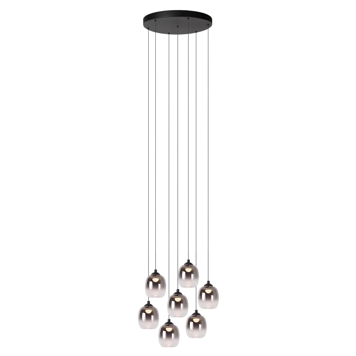 TAMINO - Hanglamp - Ø 52 cm - LED Dimb. - 7x7W 3000K - Zwart