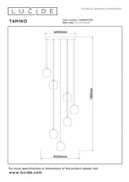 TAMINO - Hanglamp - Ø 52 cm - LED Dimb. - 7x7W 3000K - Zwart