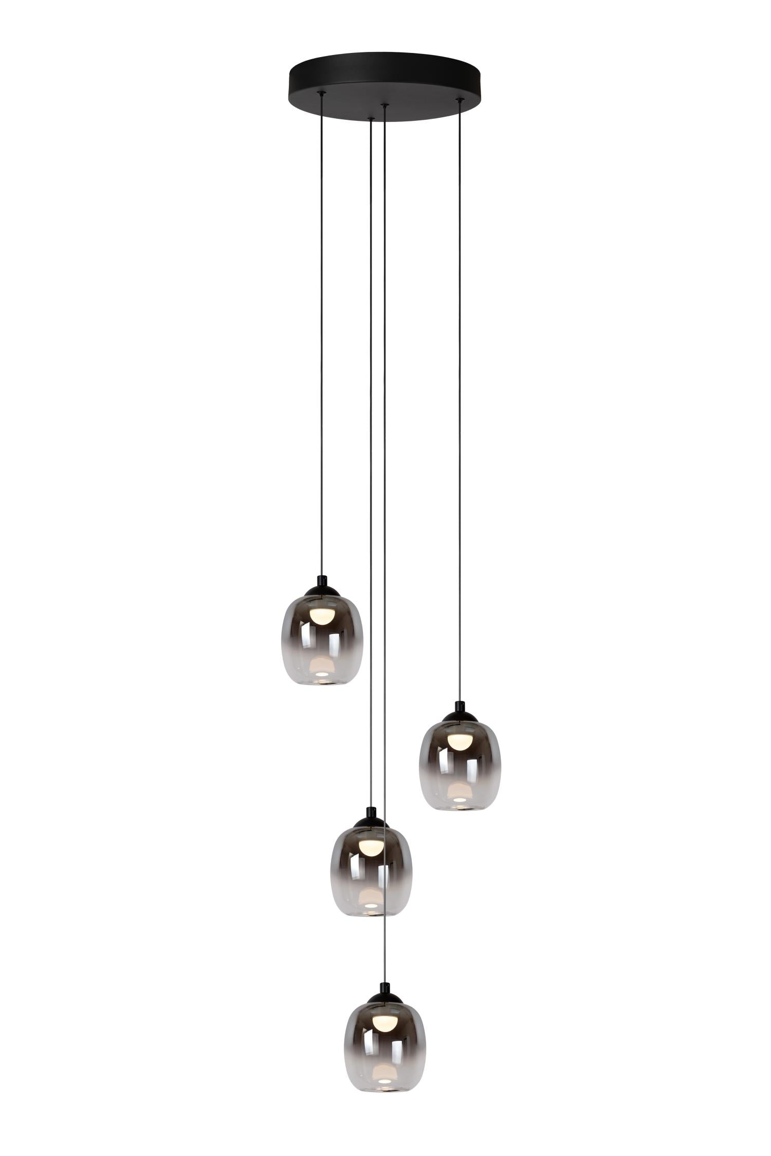 TAMINO - Hanglamp - Ø 36 cm - LED Dimb. - 4x5,2W 3000K - Zwart