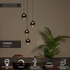 TAMINO - Hanglamp - Ø 36 cm - LED Dimb. - 4x5,2W 3000K - Zwart