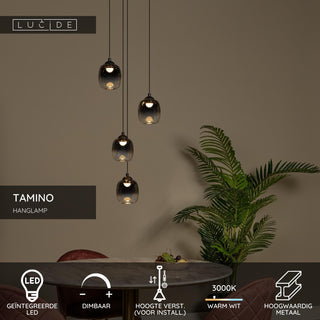 TAMINO - Hanglamp - Ø 36 cm - LED Dimb. - 4x5,2W 3000K - Zwart