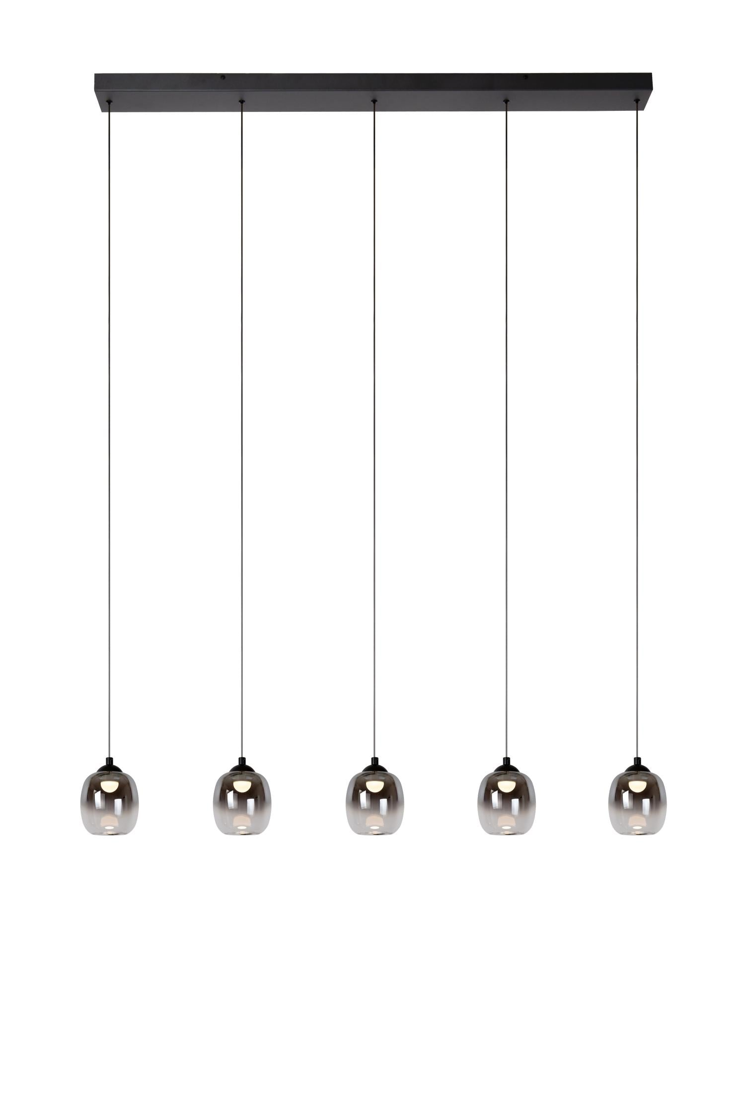 TAMINO - Hanglamp - LED Dimb. - 5x5,6W 3000K - Zwart
