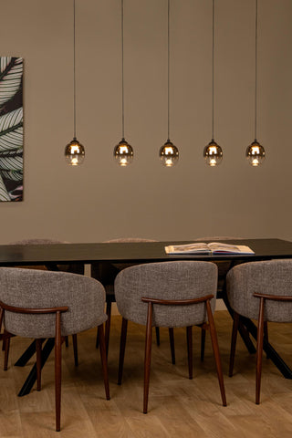 TAMINO - Hanglamp - LED Dimb. - 5x5,6W 3000K - Zwart