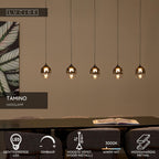 TAMINO - Hanglamp - LED Dimb. - 5x5,6W 3000K - Zwart