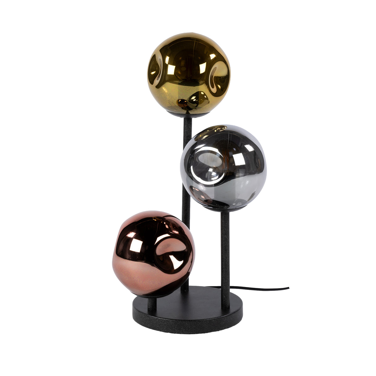 Table lamp Stellar artic black - 3-light, 50 cm high