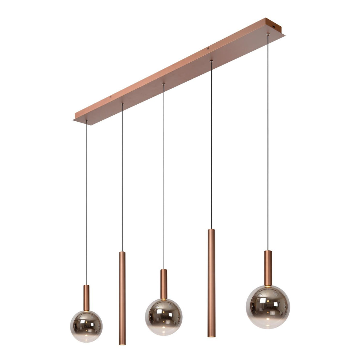 Lucide Premium - JASMINE - Pendant light - LED Dimmable - CCT - 5x4W 2200K/3300K - Copper - IP20