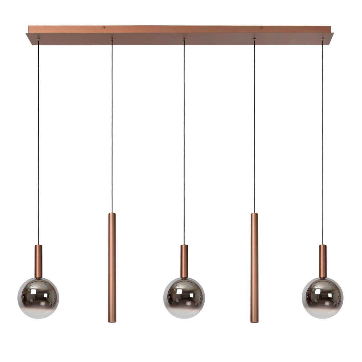 Lucide Premium - JASMINE - Hanglamp - LED Dimb. - CCT - 5x4W 2200K/3300K - Koper - IP20