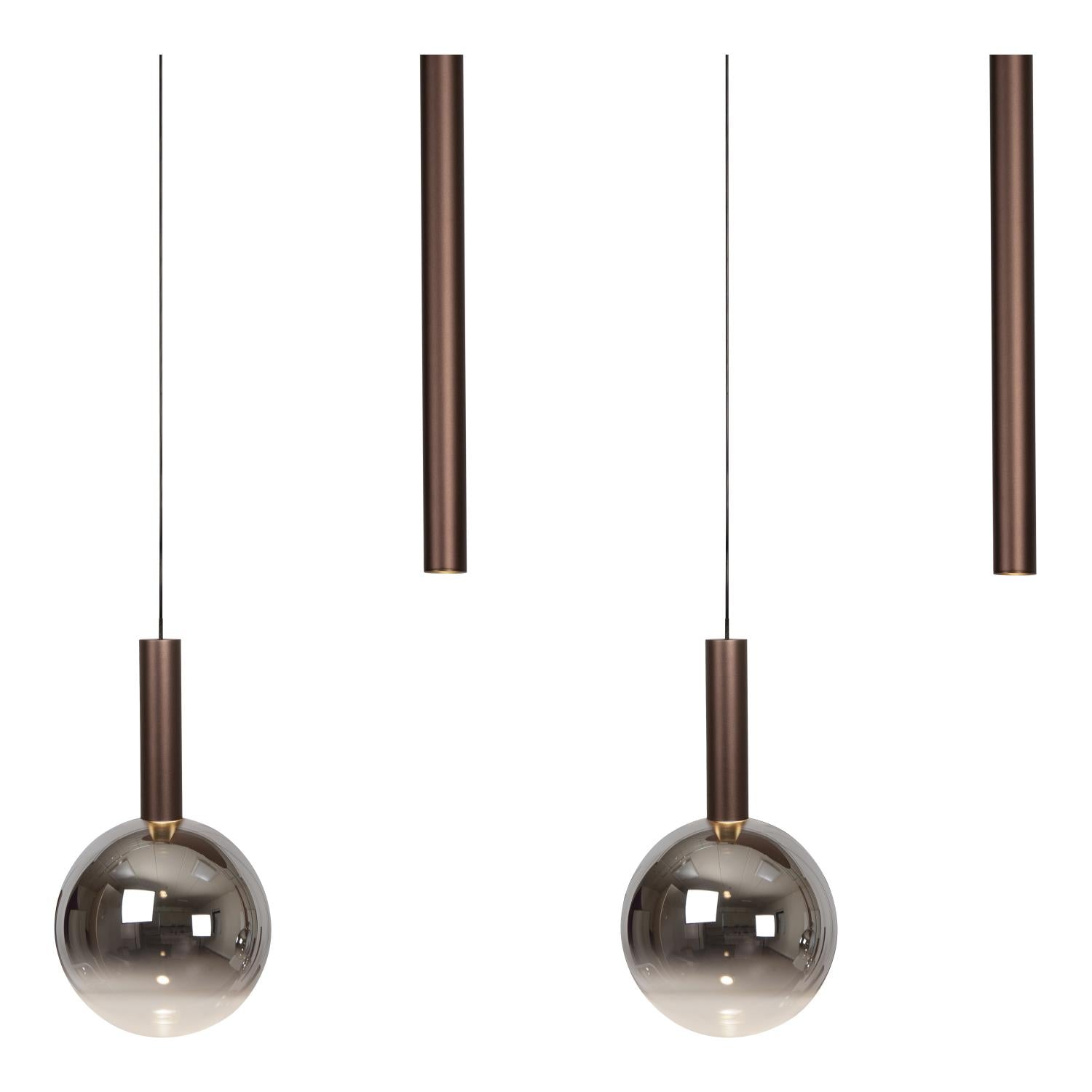 JASMINE - Pendant light - LED Dimmable - CCT - 7x4W 2200K/3300K - Suitable for voids and high ceilings - Copper