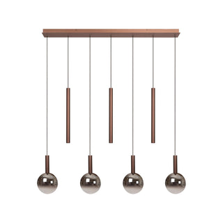 JASMINE - Pendant light - LED Dimmable - CCT - 7x4W 2200K/3300K - Suitable for voids and high ceilings - Copper