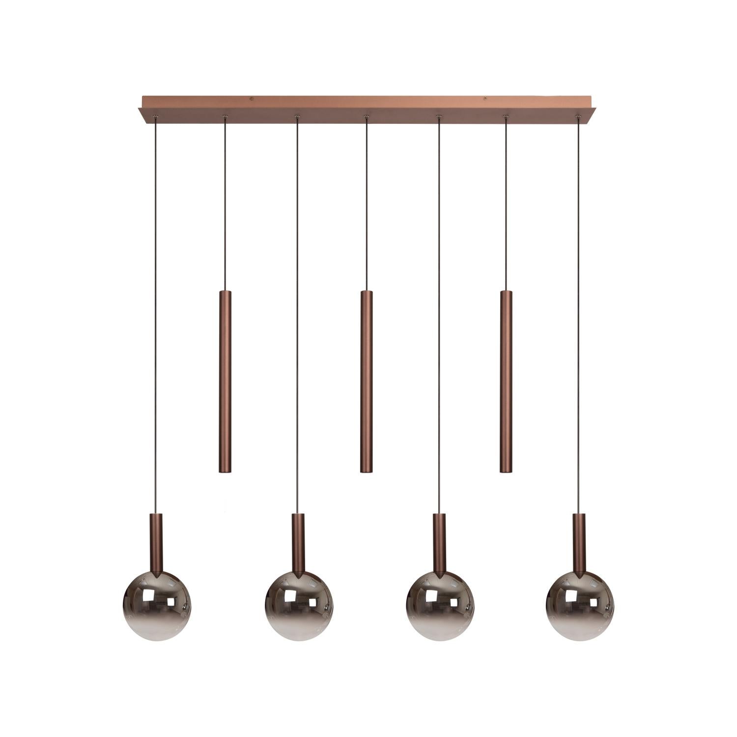 JASMINE - Pendant light - LED Dimmable - CCT - 7x4W 2200K/3300K - Suitable for voids and high ceilings - Copper