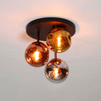 Plafondlamp Stellar artic zwart - 3-lichts, diameter 30 cm
