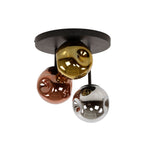 Plafondlamp Stellar artic zwart - 3-lichts, diameter 30 cm