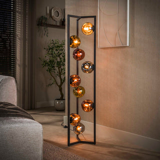 Vloerlamp Stellar artic zwart - 9-lichts, 150 cm hoog