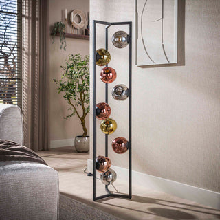 Vloerlamp Stellar artic zwart - 9-lichts, 150 cm hoog