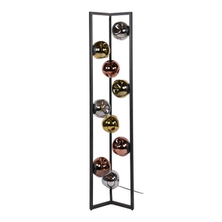 Vloerlamp Stellar artic zwart - 9-lichts, 150 cm hoog