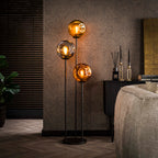 Lampadaire Stellar en cascade noir artic - 3 lumières, hauteur 164 cm