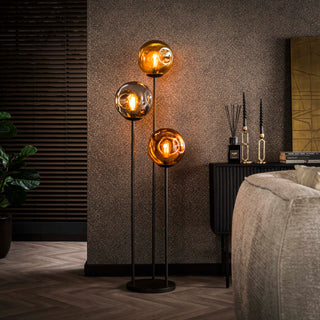 Lampadaire Stellar en cascade noir artic - 3 lumières, hauteur 164 cm