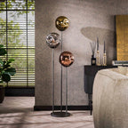 Lampadaire Stellar en cascade noir artic - 3 lumières, hauteur 164 cm