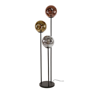 Lampadaire Stellar en cascade noir artic - 3 lumières, hauteur 164 cm