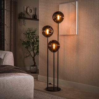 Vloerlamp Stellar getrapt sienna bruin - 3-lichts, 164 cm hoog