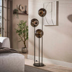 Vloerlamp Stellar getrapt sienna bruin - 3-lichts, 164 cm hoog