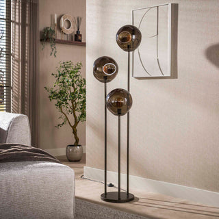 Vloerlamp Stellar getrapt sienna bruin - 3-lichts, 164 cm hoog