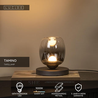 TAMINO - Lampe de table - Ø 15 cm - LED - 1x6W 3000K - Noir