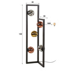 Lampadaire Stellar noir artic - 5 lumières, hauteur 130 cm