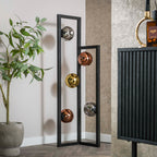 Lampadaire Stellar noir artic - 5 lumières, hauteur 130 cm