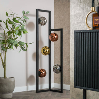 Lampadaire Stellar noir artic - 5 lumières, hauteur 130 cm