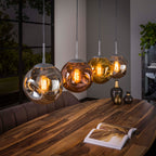 Pendant lamp Stellar old silver - 4-light, 130 cm wide