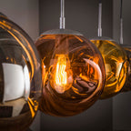 Pendant lamp Stellar old silver - 4-light, 130 cm wide