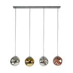 Pendant lamp Stellar old silver - 4-light, 130 cm wide