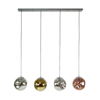 Pendant lamp Stellar old silver - 4-light, 130 cm wide