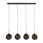 Pendant lamp Stellar sienna brown - 4-light, 130 cm wide