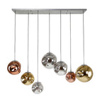 Suspension Stellar argent vieilli - 4+3 lumières, largeur 145 cm