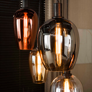 Hanglamp Amfora artic zwart - 7-lichts, 120 cm breed