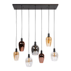 Hanglamp Amfora artic zwart - 7-lichts, 120 cm breed