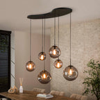 Hanglamp Stellar Black artic zwart - 6-lichts, 135 cm breed