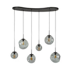 Hanglamp Stellar Black artic zwart - 6-lichts, 135 cm breed